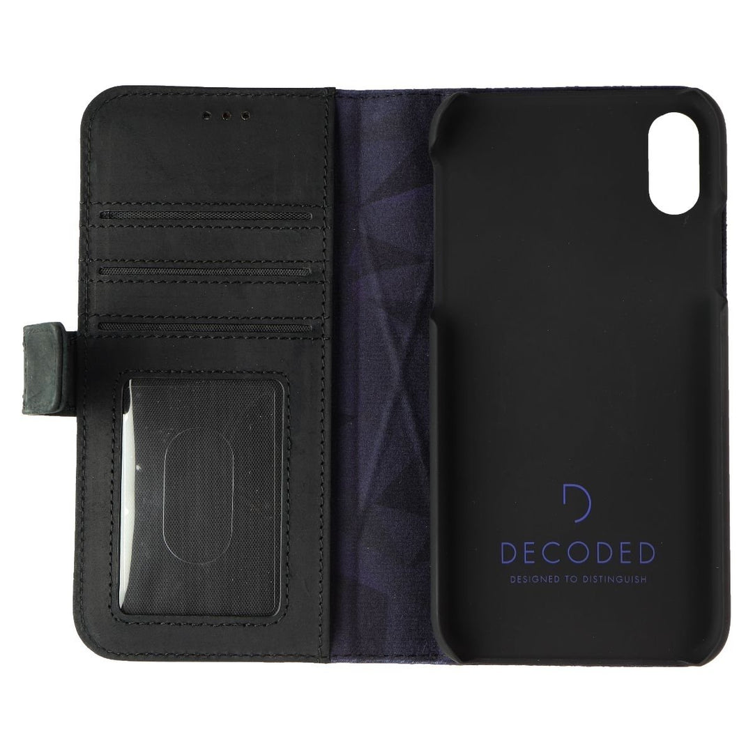 DECODED Leather 2-in-1 Wallet Case for Apple iPhone XR - Black Image 3