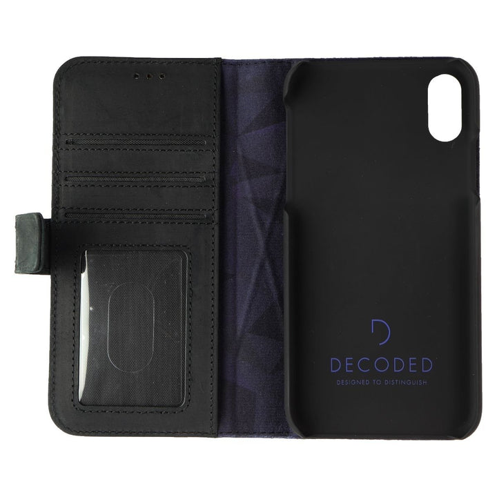 DECODED Leather 2-in-1 Wallet Case for Apple iPhone XR - Black Image 3