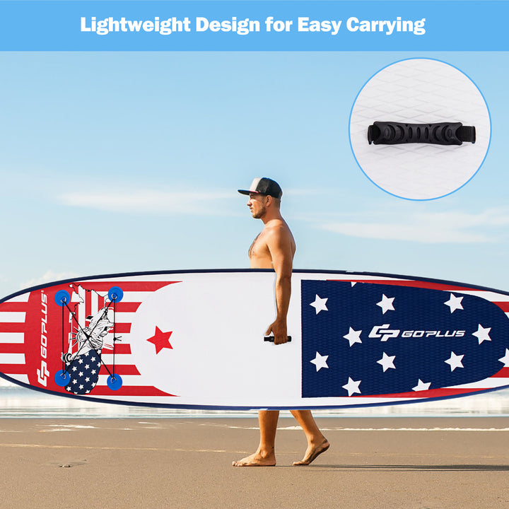 11 Inflatable Stand Up Paddle Board Surfboard W/Pump Aluminum Paddle Navy Image 6