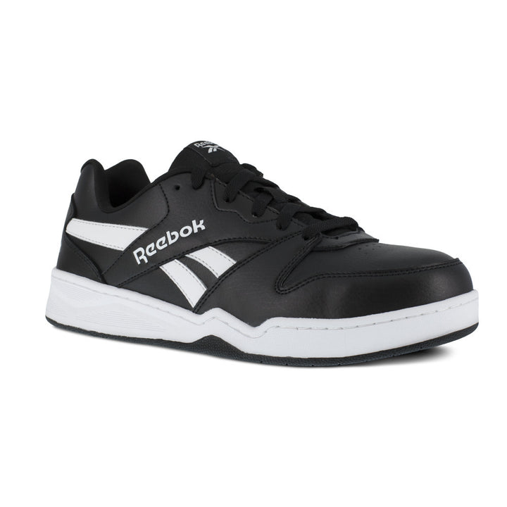 Reebok Work Mens BB4500 Composite Toe Low Cut Work Sneaker Black/White - RB4160 Black and White Image 1