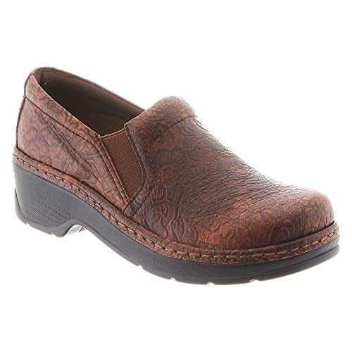 KLOGS Footwear Womens Naples Leather Nursing Clog Brown Floral Size Varied Image 2