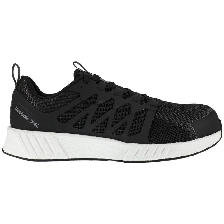 Reebok Work Mens Fusion Flexweave Composite Toe ESD Athletic Work Shoe Black/White - RB4311 black/black Image 2