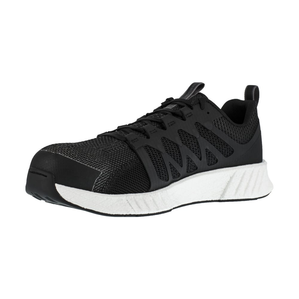 Reebok Work Mens Fusion Flexweave Composite Toe ESD Athletic Work Shoe Black/White - RB4311 black/black Image 3