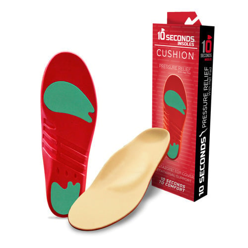 10 Seconds Pressure Relief Insoles with Metatarsal Pads (1 pair) - 170 CREAM Image 1