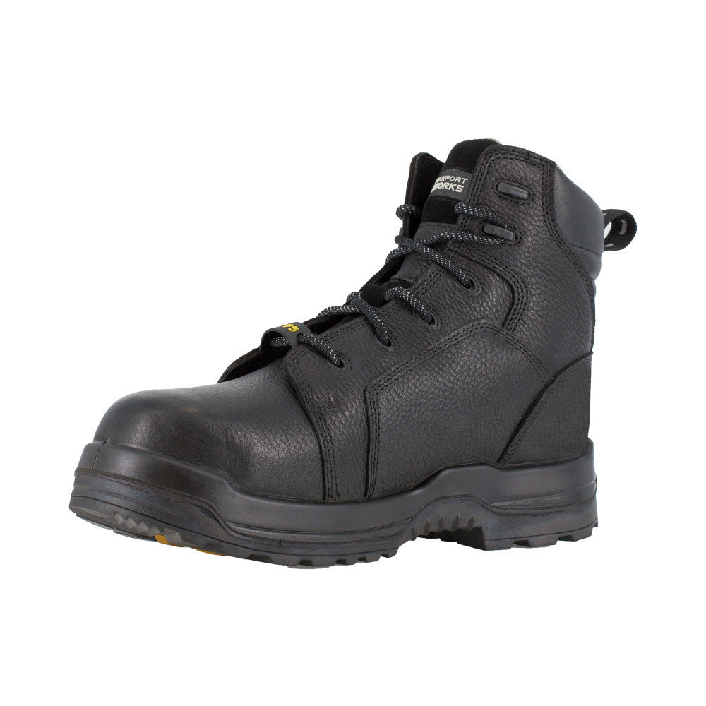 Rockport Works Mens 6" Composite Toe Internal Met Guard Work Boot Black RK6465 Image 3