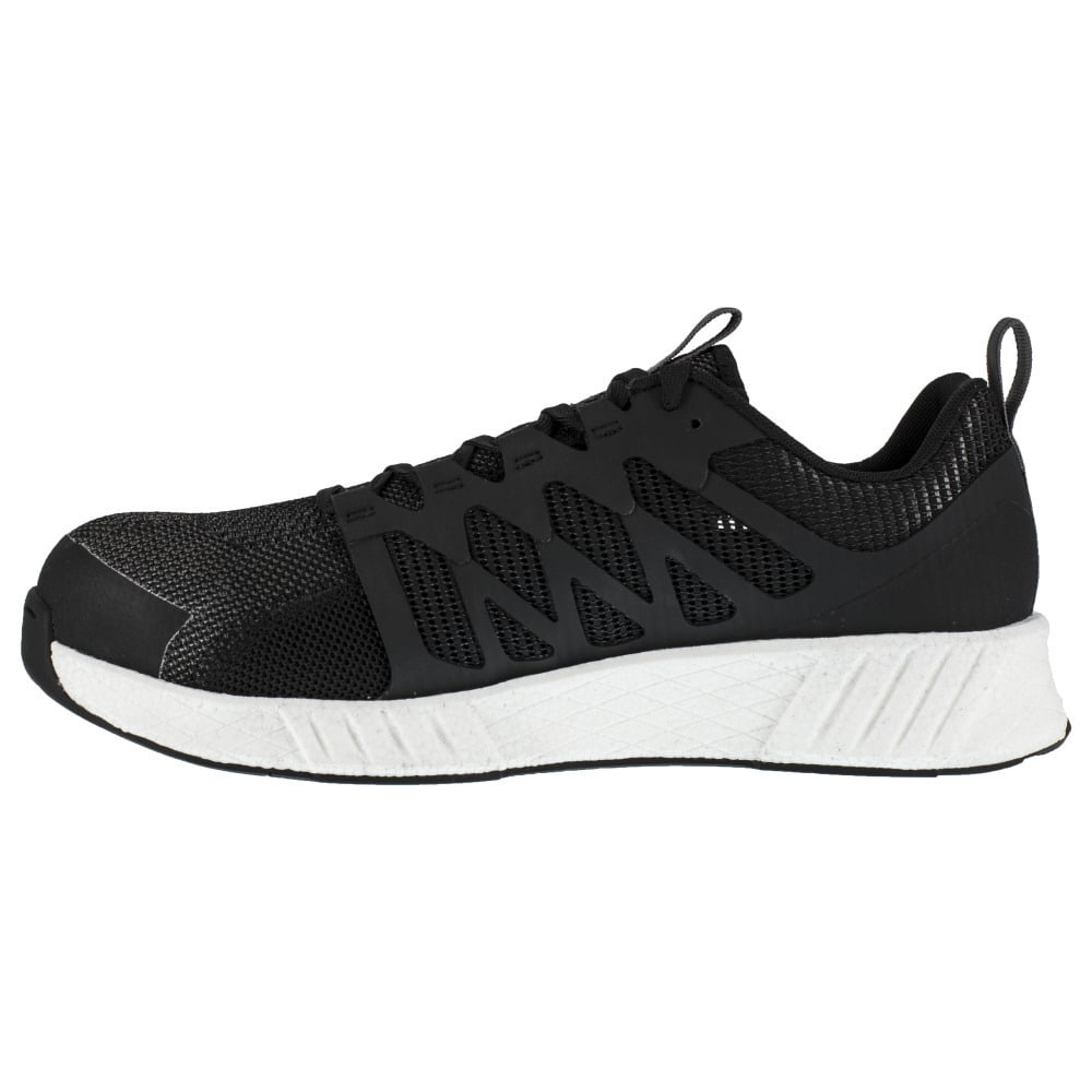 Reebok Work Mens Fusion Flexweave Composite Toe ESD Athletic Work Shoe Black/White - RB4311 black/black Image 4