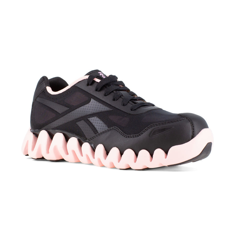 Reebok Work Womens Zig Pulse Composite Toe Work Athletic Work Shoe Black/Pink - RB321 BLACK Image 1