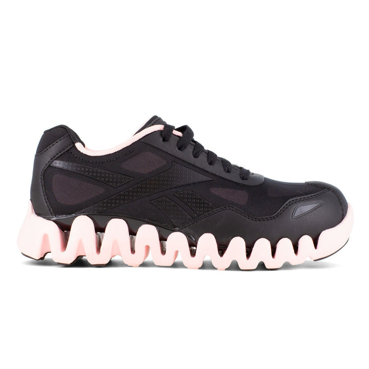 Reebok Work Womens Zig Pulse Composite Toe Work Athletic Work Shoe Black/Pink - RB321 BLACK Image 2