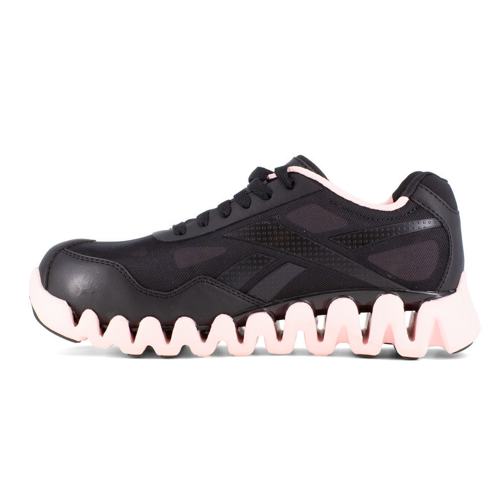 Reebok Work Womens Zig Pulse Composite Toe Work Athletic Work Shoe Black/Pink - RB321 BLACK Image 4