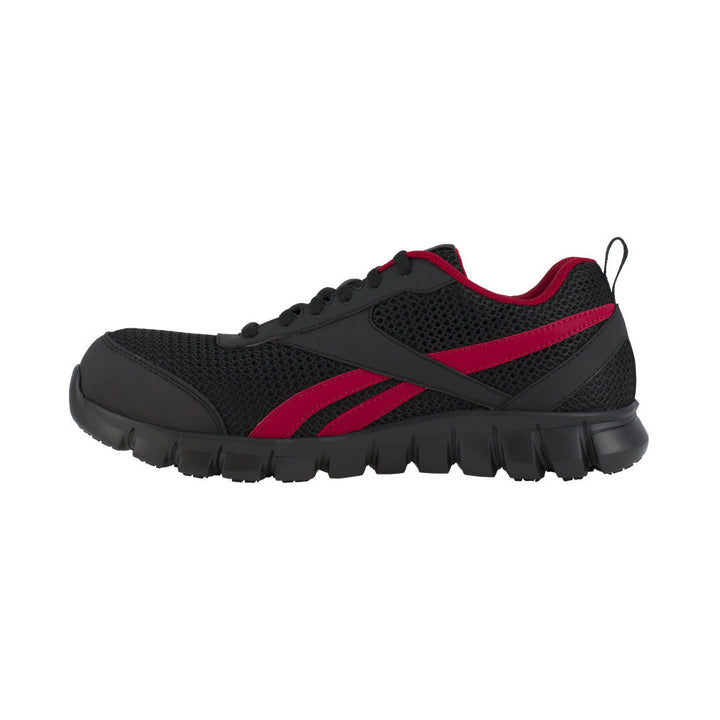 Reebok Work Sublite Cushion Composite Toe Athletic Shoes Black Red RB4121 Wide Image 4