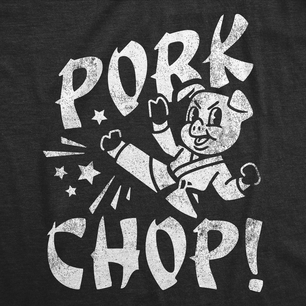 Mens Funny T Shirts Pork Chop Sarcatic Karate Pig Graphic Tee For Men Image 2