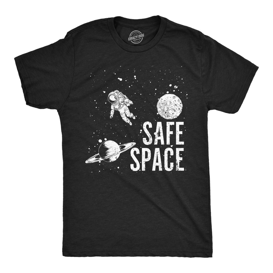 Mens Funny T Shirts Safe Space Sarcastic Astronaut Graphic Tee For Men Image 1