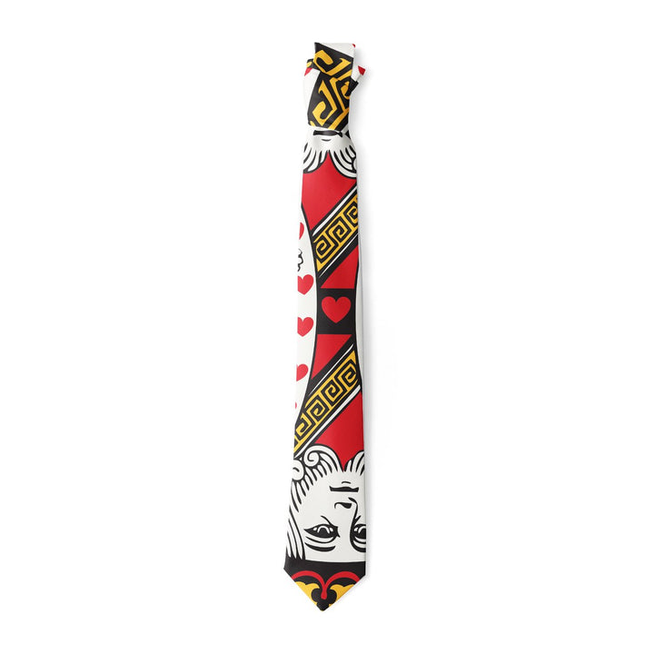 King Of Hearts Tie Funny Playing Card Graphic Necktie Image 2