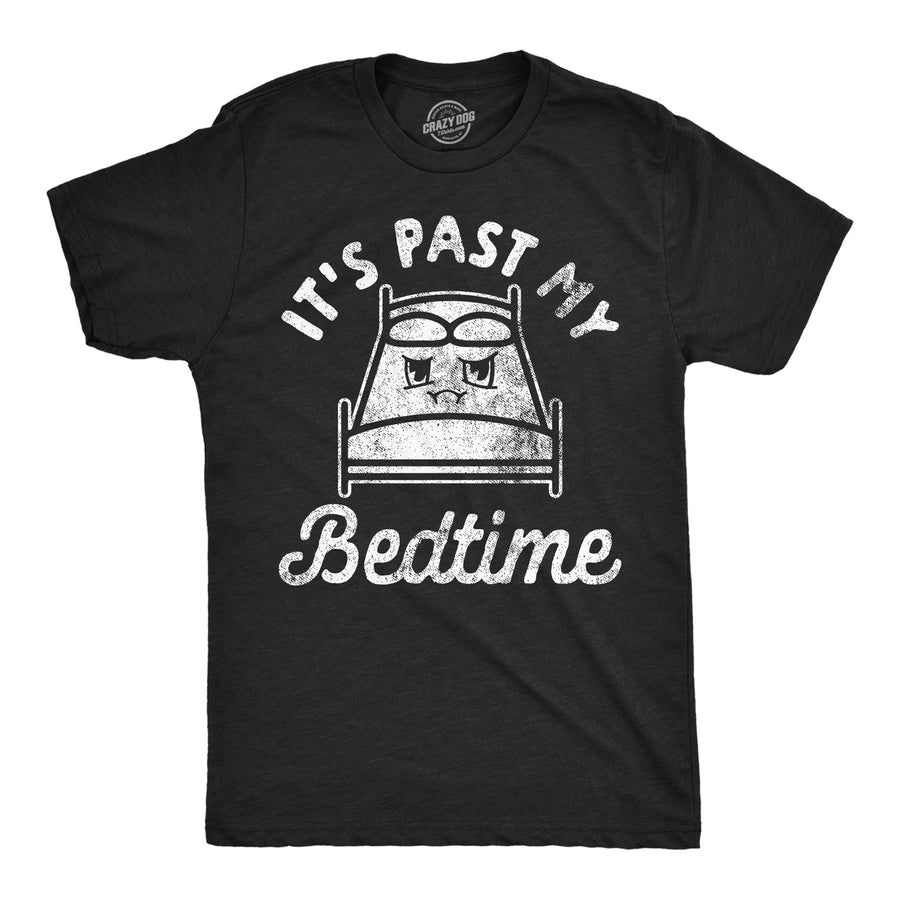 Mens Funny T Shirts Its Past My Bedtime Sarcastic Sleepy Graphic Tee For Men Image 1