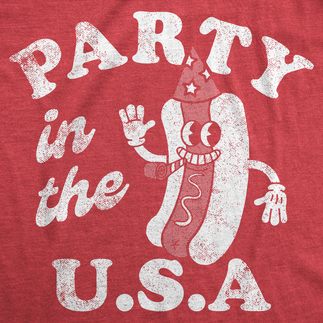 Womens Funny T Shirts Party In The USA Sarcastic Fourth Of July Graphic Tee For Ladies Image 2