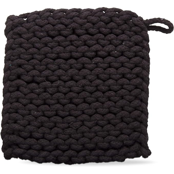 Crochet Trivet Black Image 1