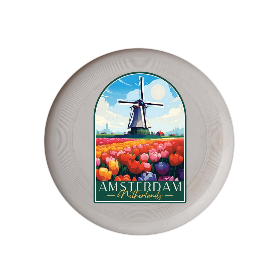 Amsterdam Netherlands Design B Souvenir Frisbee Flying Disc Image 1