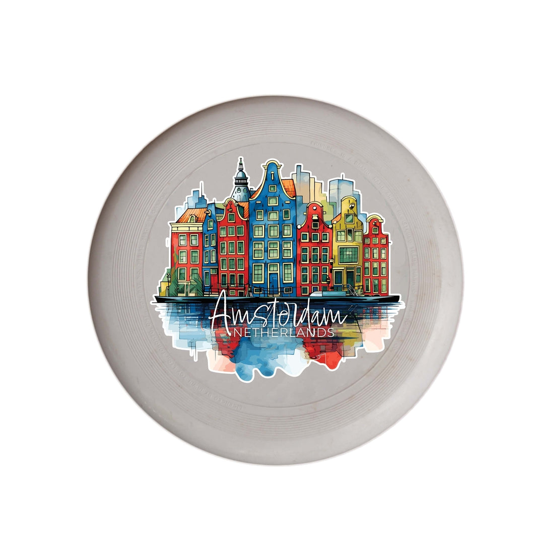 Amsterdam Netherlands Design C Souvenir Frisbee Flying Disc Image 1