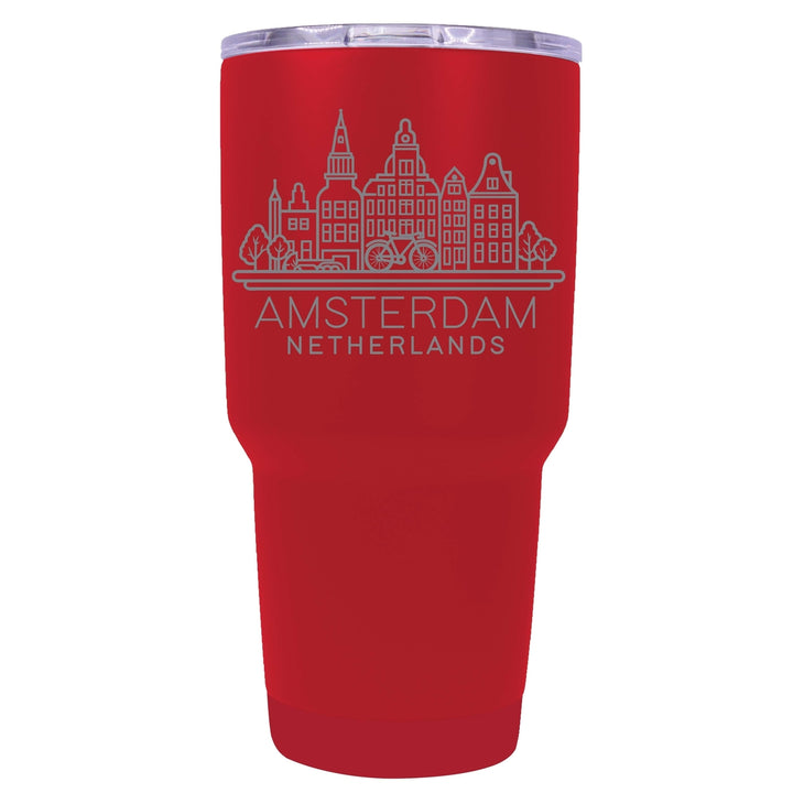 Amsterdam Netherlands Souvenir 24 oz Engraved Insulated Stainless Steel Tumbler Image 1