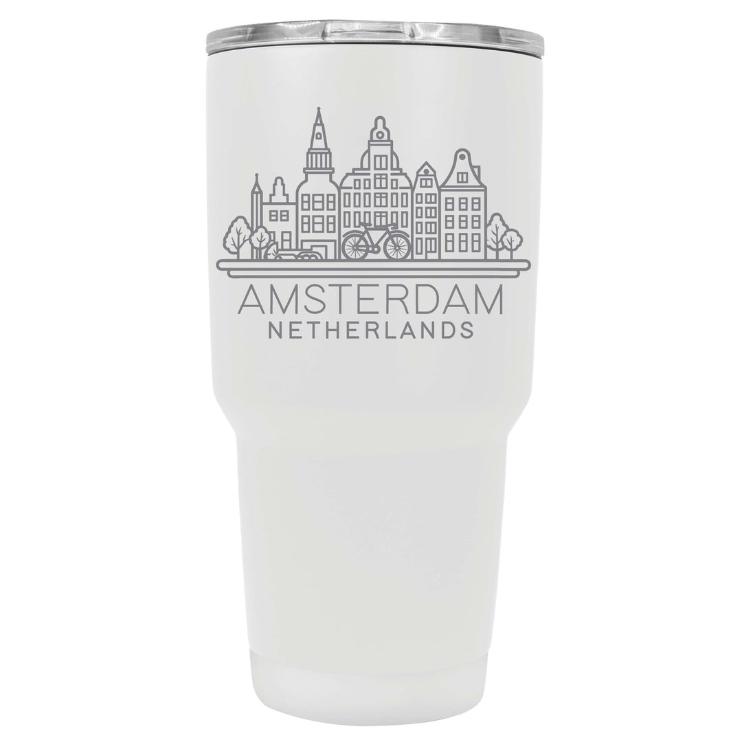 Amsterdam Netherlands Souvenir 24 oz Engraved Insulated Stainless Steel Tumbler Image 2