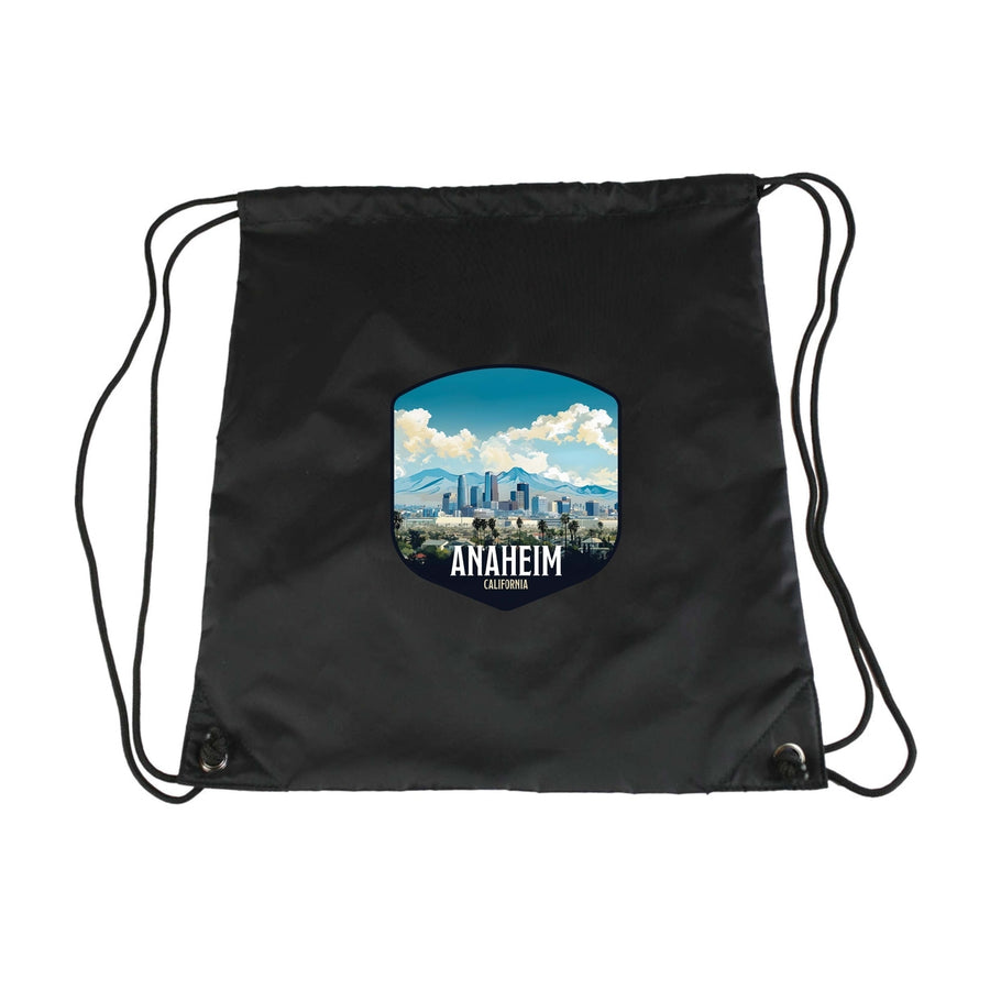 Anaheim California Design A Souvenir Cinch Bag with Drawstring Backpack Image 1