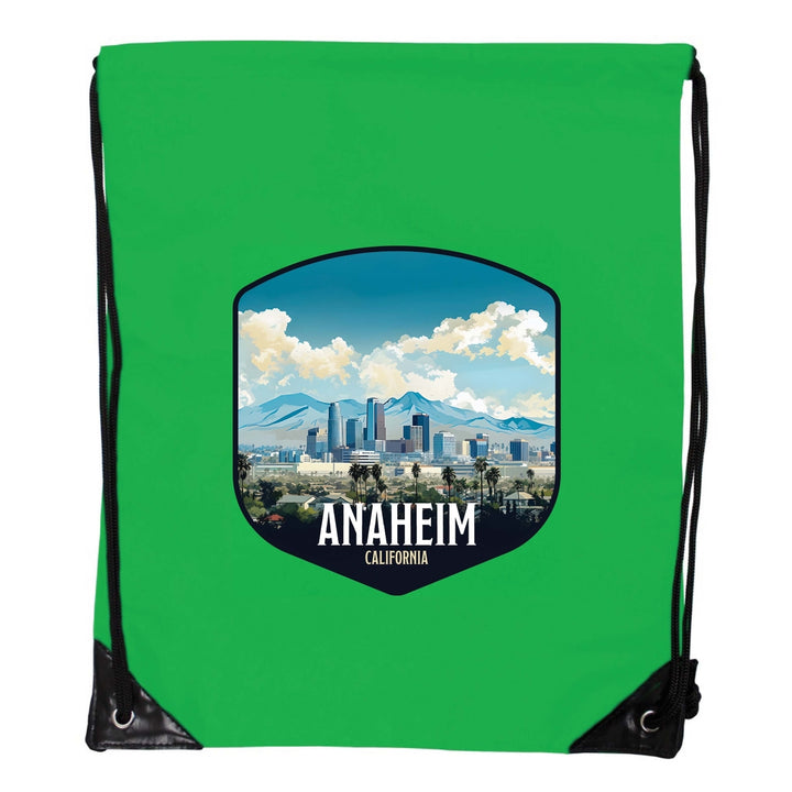 Anaheim California Design A Souvenir Cinch Bag with Drawstring Backpack Image 2