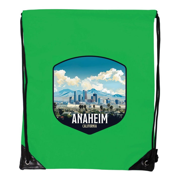 Anaheim California Design A Souvenir Cinch Bag with Drawstring Backpack Image 1