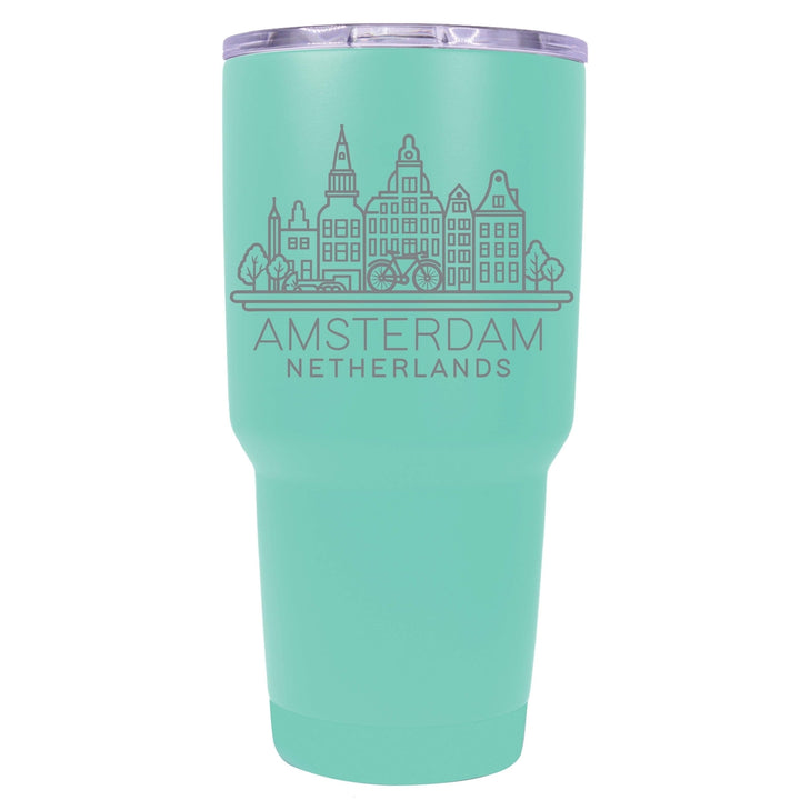 Amsterdam Netherlands Souvenir 24 oz Engraved Insulated Stainless Steel Tumbler Image 4