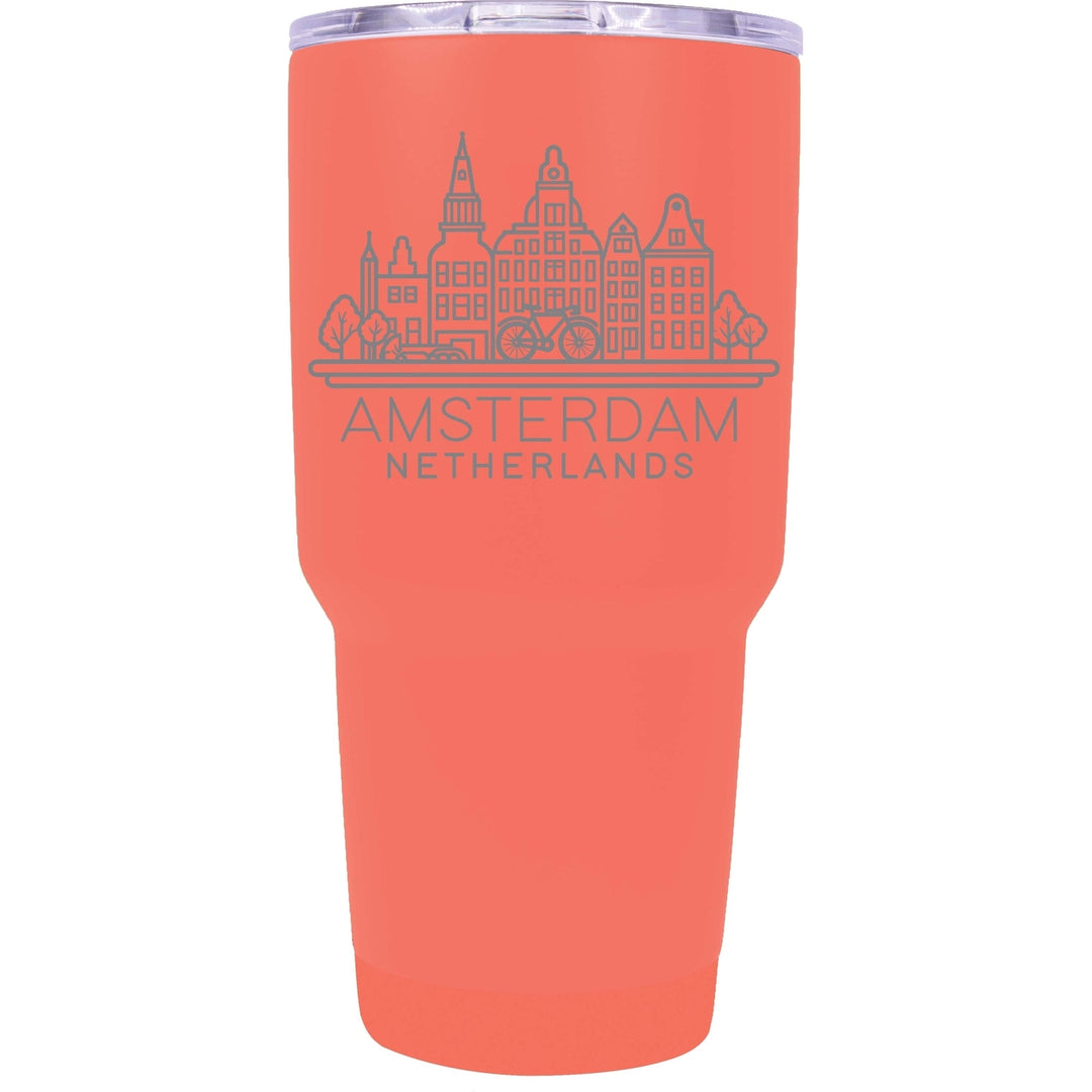 Amsterdam Netherlands Souvenir 24 oz Engraved Insulated Stainless Steel Tumbler Image 6