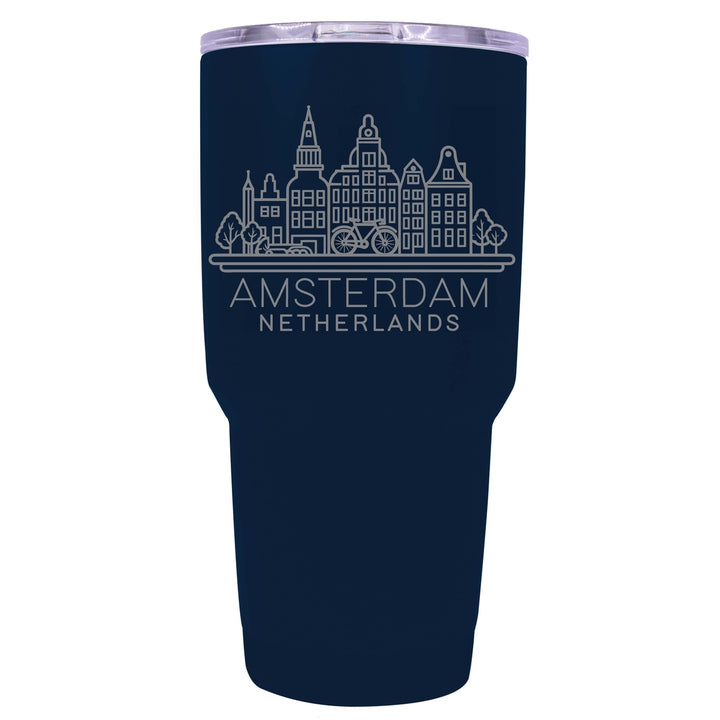 Amsterdam Netherlands Souvenir 24 oz Engraved Insulated Stainless Steel Tumbler Image 7