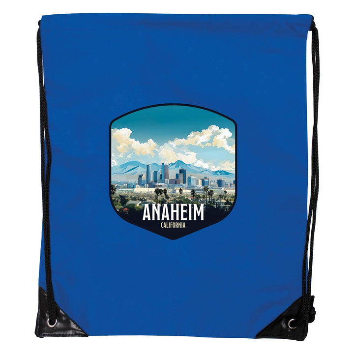 Anaheim California Design A Souvenir Cinch Bag with Drawstring Backpack Image 4