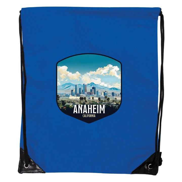 Anaheim California Design A Souvenir Cinch Bag with Drawstring Backpack Image 1