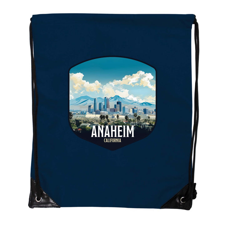 Anaheim California Design A Souvenir Cinch Bag with Drawstring Backpack Image 6