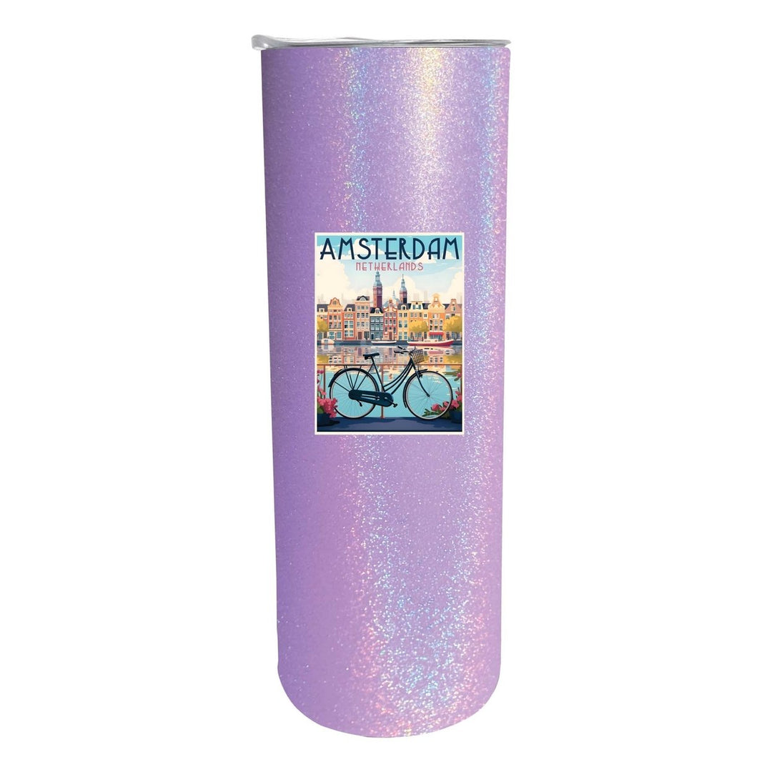 Amsterdam Netherlands Design A Souvenir 20 oz Insulated Stainless Steel Skinny Tumbler Image 3