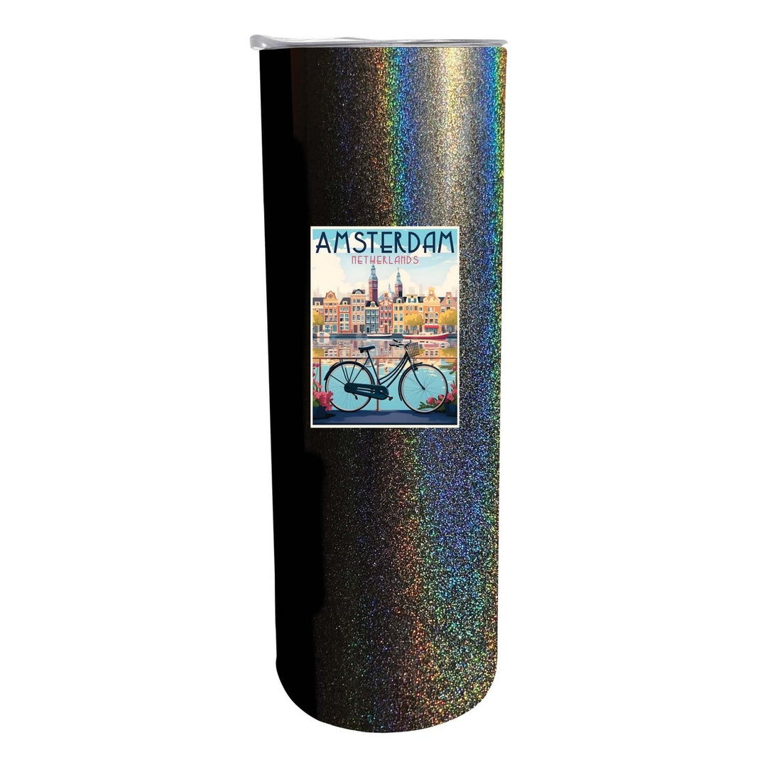 Amsterdam Netherlands Design A Souvenir 20 oz Insulated Stainless Steel Skinny Tumbler Image 4