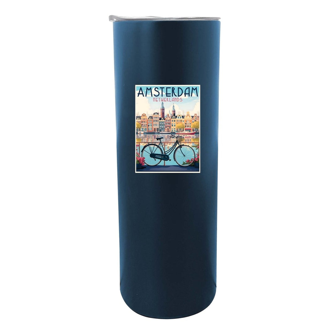 Amsterdam Netherlands Design A Souvenir 20 oz Insulated Stainless Steel Skinny Tumbler Image 6