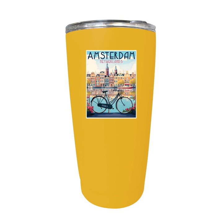 Amsterdam Netherlands Design A Souvenir 16 oz Stainless Steel Insulated Tumbler Image 3