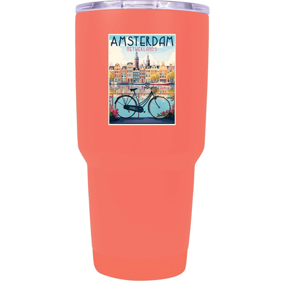 Amsterdam Netherlands Design A Souvenir 24 oz Insulated Stainless Steel Tumbler Image 3