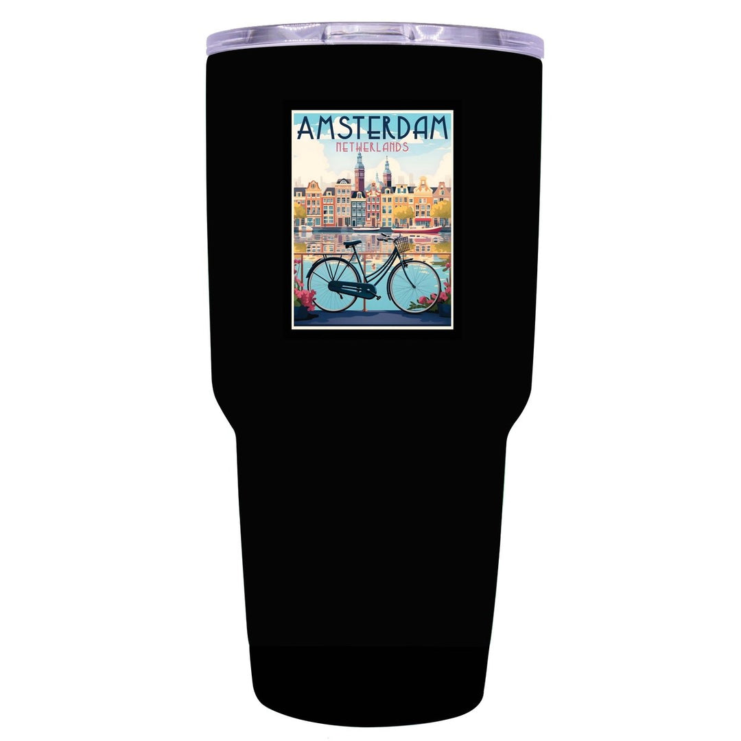 Amsterdam Netherlands Design A Souvenir 24 oz Insulated Stainless Steel Tumbler Image 4