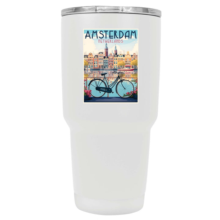 Amsterdam Netherlands Design A Souvenir 24 oz Insulated Stainless Steel Tumbler Image 6