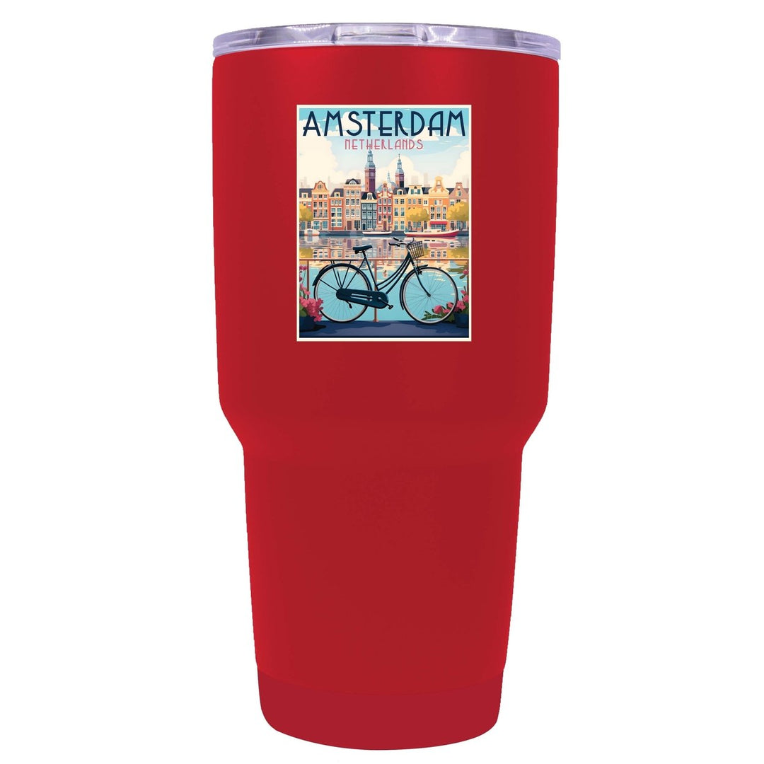 Amsterdam Netherlands Design A Souvenir 24 oz Insulated Stainless Steel Tumbler Image 7