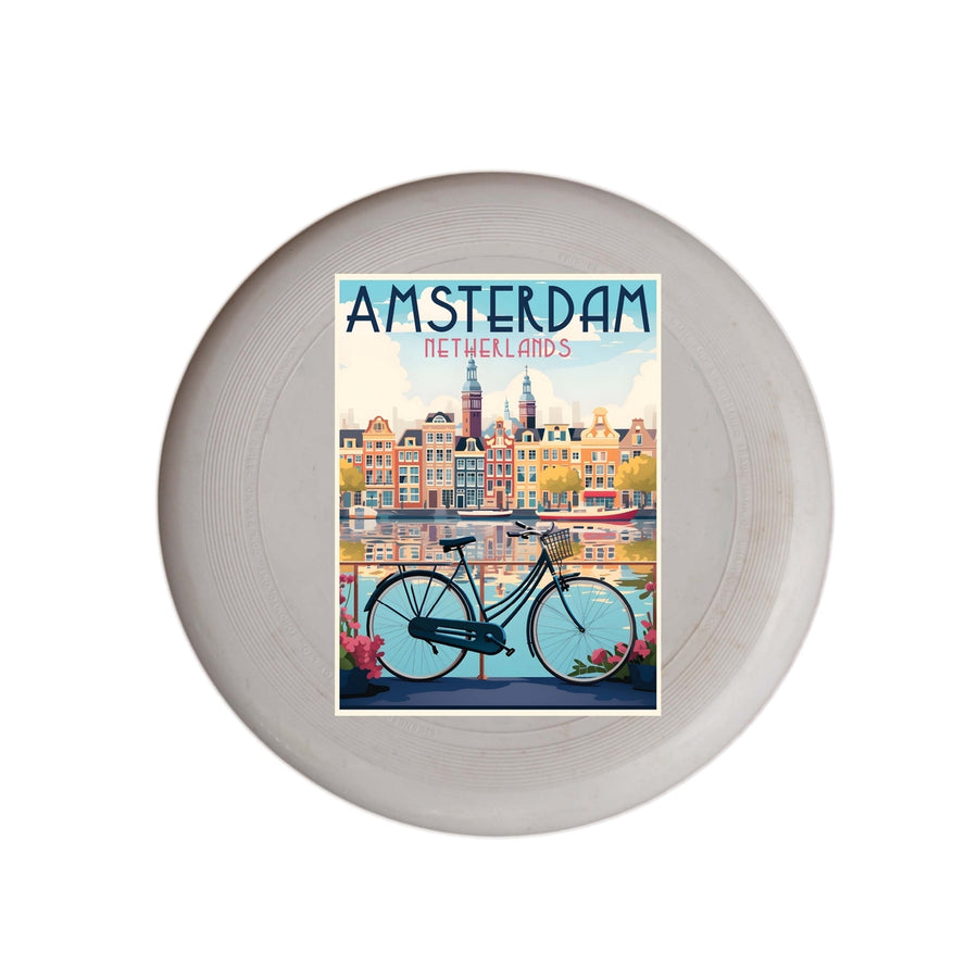 Amsterdam Netherlands Design A Souvenir Frisbee Flying Disc Image 1