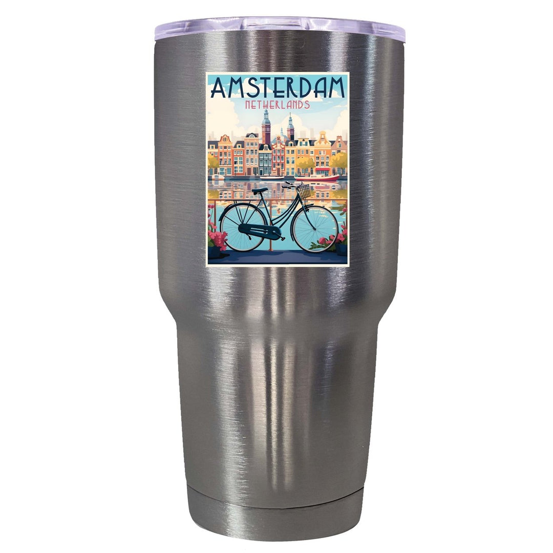 Amsterdam Netherlands Design A Souvenir 24 oz Insulated Stainless Steel Tumbler Image 9