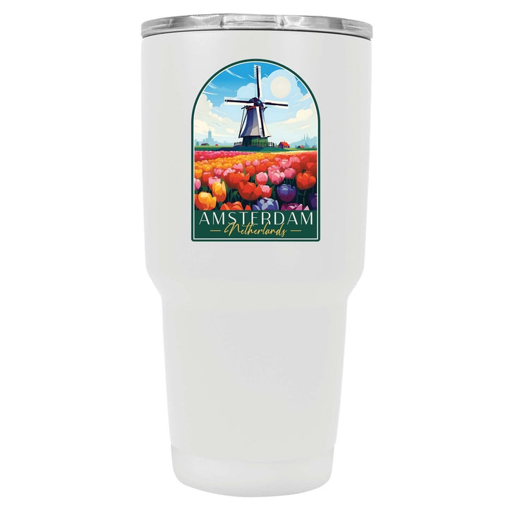 Amsterdam Netherlands Design B Souvenir 24 oz Insulated Stainless Steel Tumbler Image 2