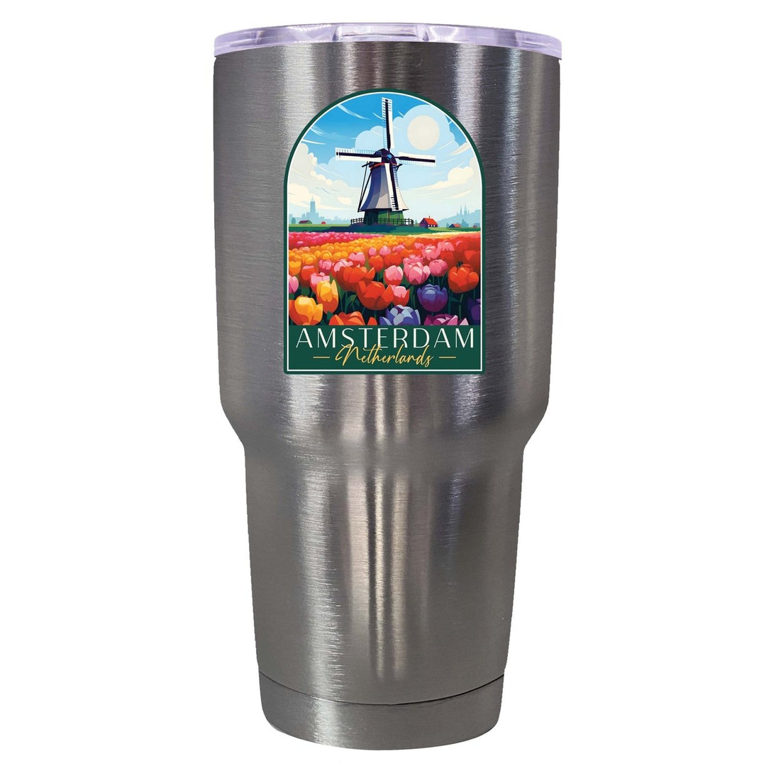 Amsterdam Netherlands Design B Souvenir 24 oz Insulated Stainless Steel Tumbler Image 3