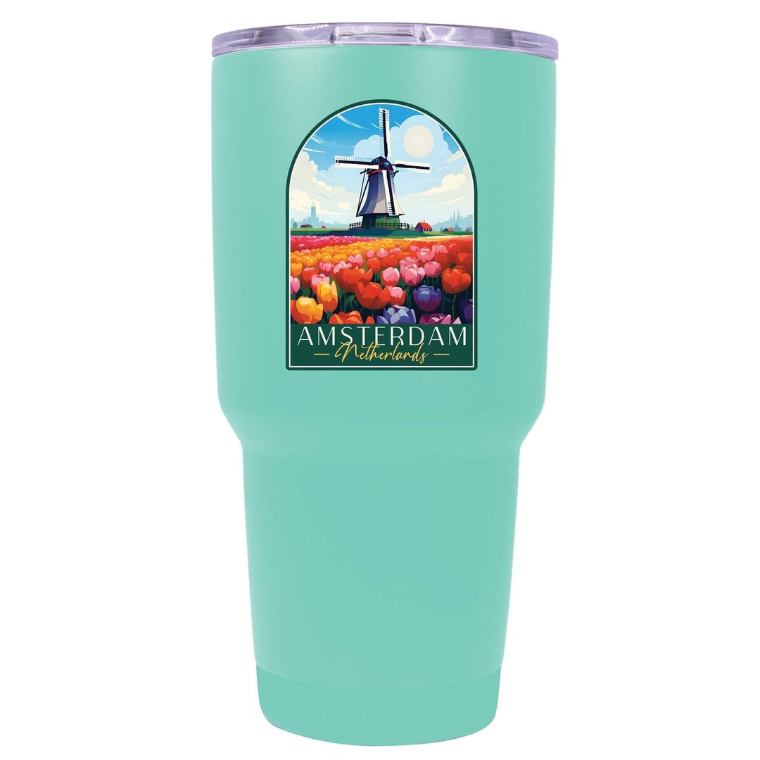 Amsterdam Netherlands Design B Souvenir 24 oz Insulated Stainless Steel Tumbler Image 4