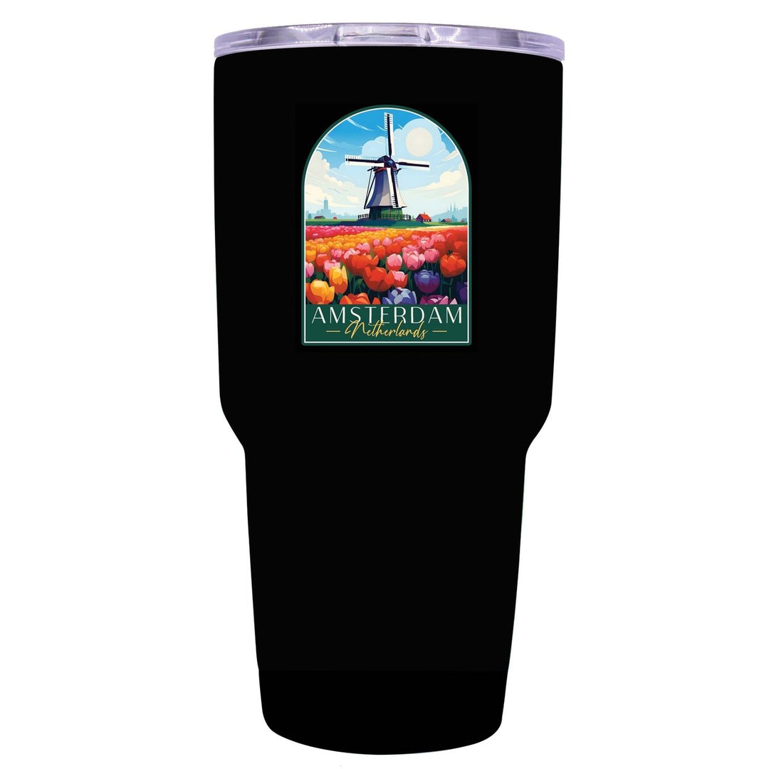 Amsterdam Netherlands Design B Souvenir 24 oz Insulated Stainless Steel Tumbler Image 4