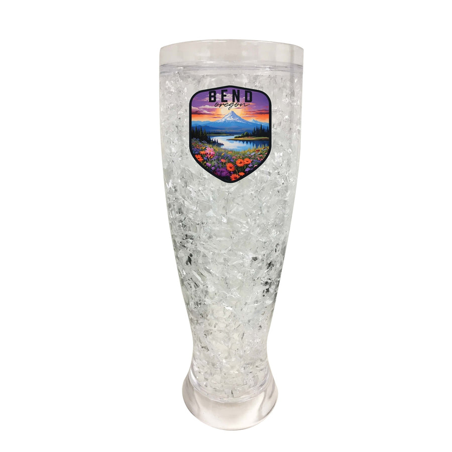 Bend Oregon Design A Souvenir 16 oz Plastic Broken Glass Frosty Mug Image 1