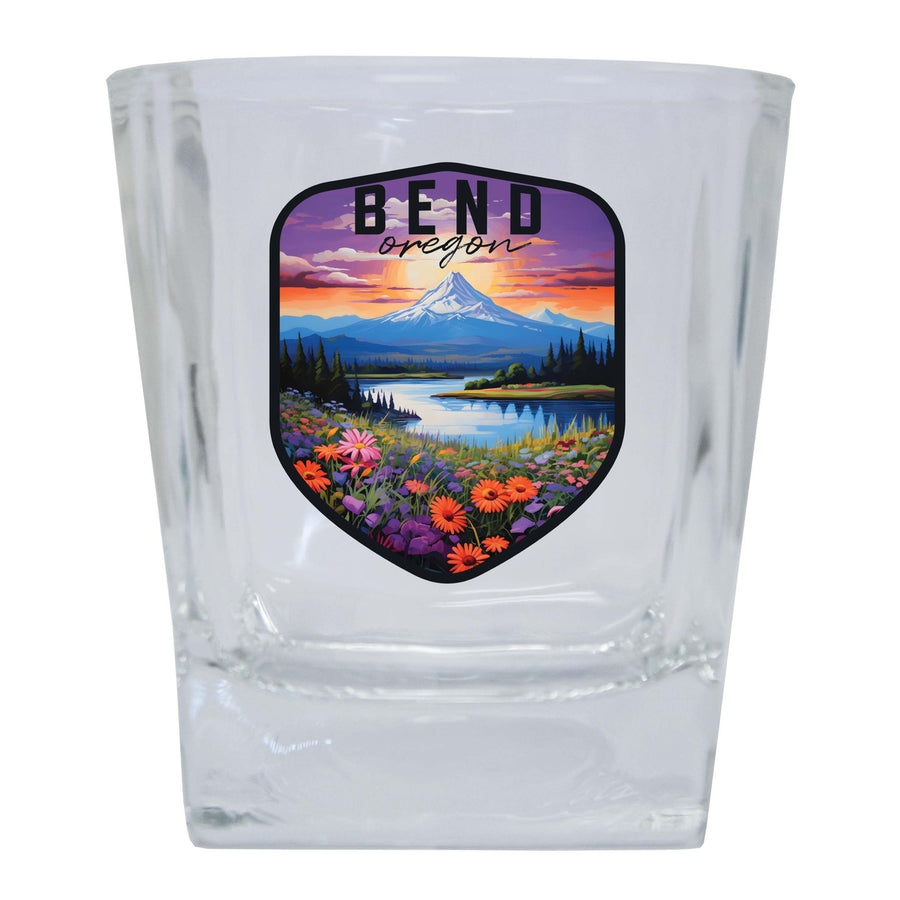 Bend Oregon Design A Souvenir 10 oz Whiskey Glass Rocks Glass Image 1