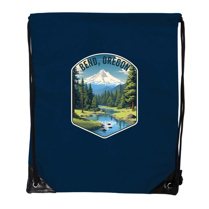 Bend Oregon Design B Souvenir Cinch Bag with Drawstring Backpack Image 1